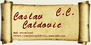 Časlav Ćaldović vizit kartica